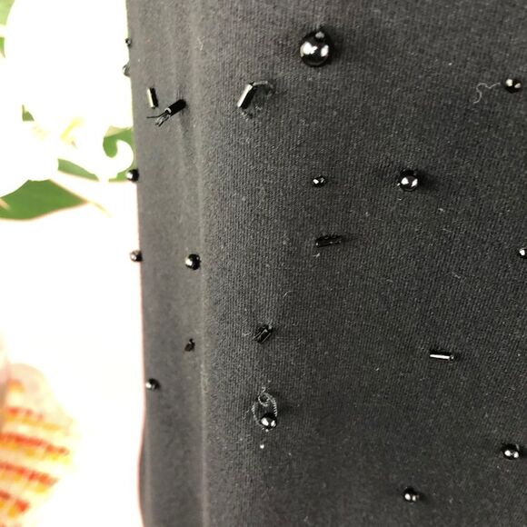 Guess Black Beaded Scoop Neck Sleeveless Keyhole Tank Top S/M - Picture 11 of 11